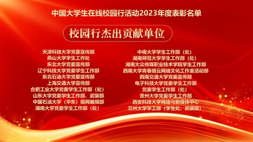 校园行优秀杰出贡献单位